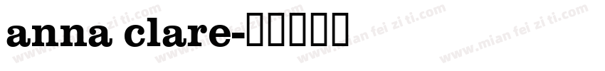 anna clare字体转换